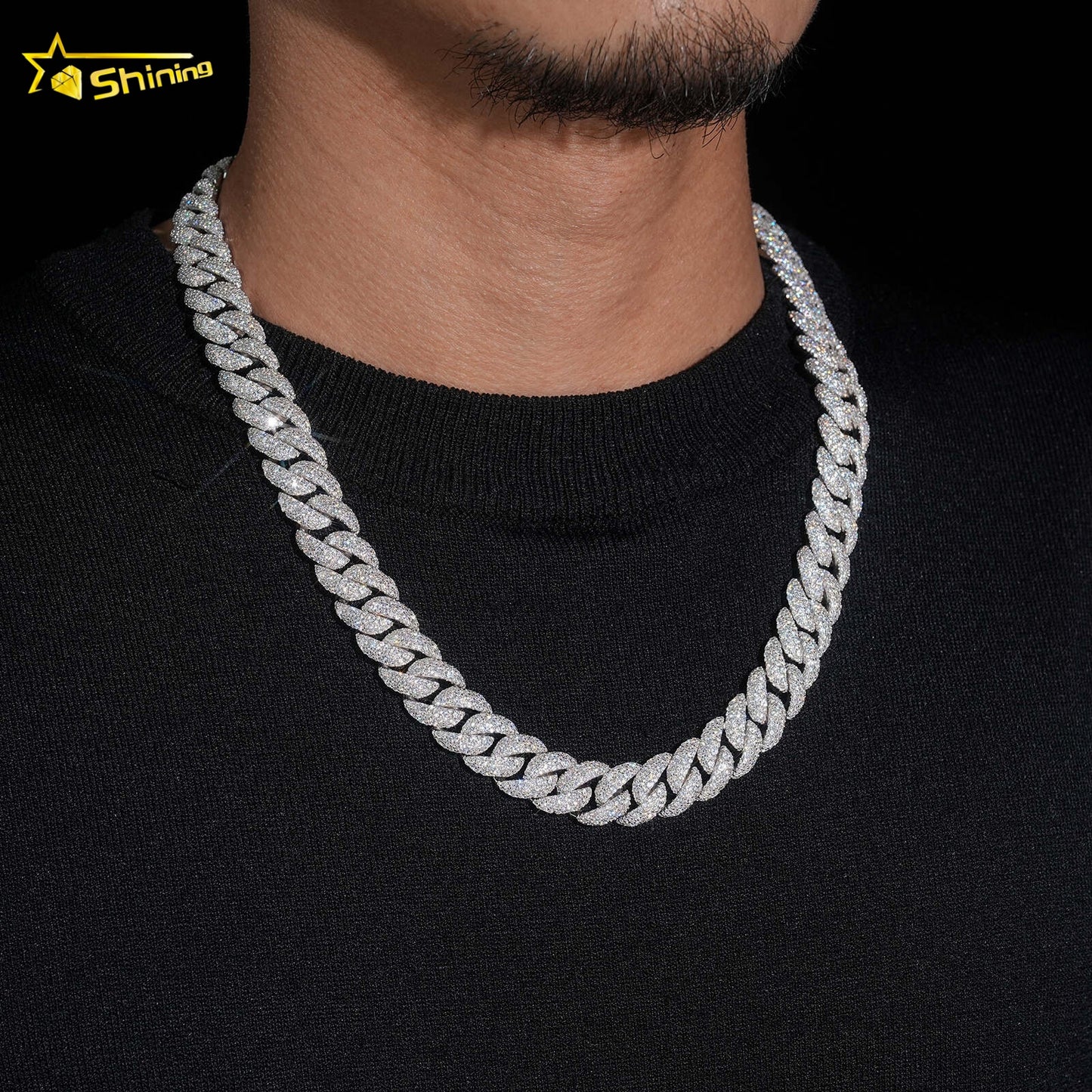 CUBAN CHAIN 14MM SREBRNY